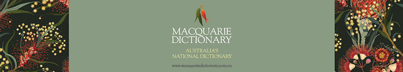 Banner advertisement for Macquarie dictionary.